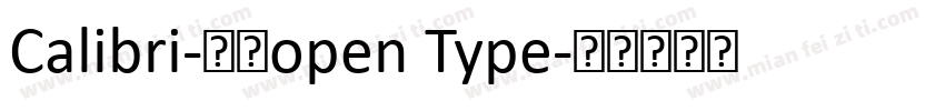 Calibri-常规open Type字体转换